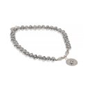 biba Armband Crystal grau mit Metall silber