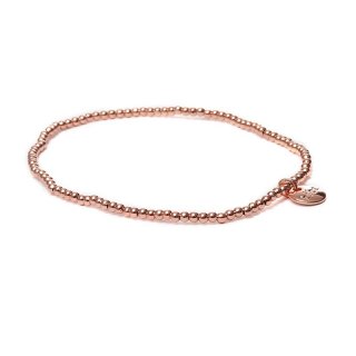 biba Armband Metall roségold Perlen 2 mm