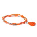 biba Armband dreifach mit Quaste orange