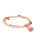 biba Armband dreifach mit Quaste rosé-beige