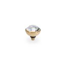 QUDO Ringaufsatz BOTTONE 10 mm gold CRYSTAL