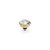 QUDO Ringaufsatz BOTTONE 10 mm gold CRYSTAL