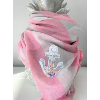 Tolles Tuch aus Viscose mit ANKER rosa