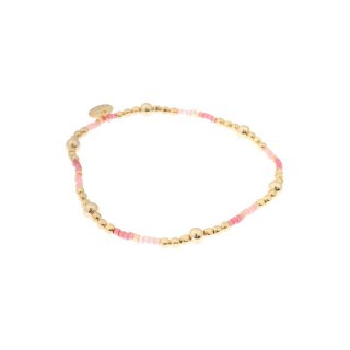 biba Armband goldfarbig mit Rosa/Rosé