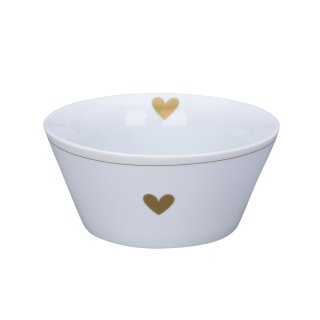 KRASILNIKOFF CONICAL BOWL / Schüssel HEART OF GOLD