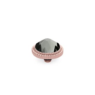 QUDO Ringaufsatz FABERO flat roségold 10 mm BLACK DIAMOND
