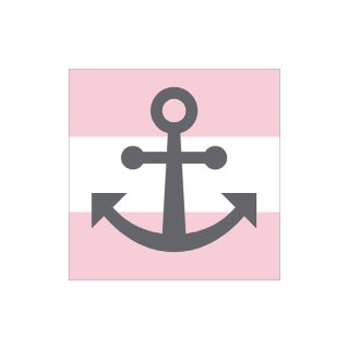 KRASILNIKOFF Serviette ANCHOR PINK / ANKER