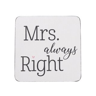 KRASILNIKOFF Untersetzer  / MRS. ALWAYS RIGHT