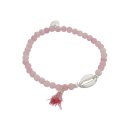 biba Armband Naturstein rosa Muschel silber