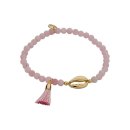 biba Armband Naturstein rosa Muschel gold