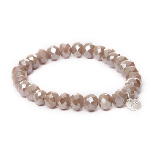 biba Armband Crystal beige 8 mm