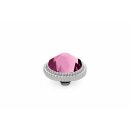 QUDO Ringaufsatz FABERO flat silber 10 mm LIGHT ROSE