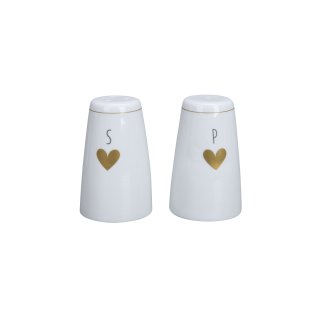 KRASILNIKOFF SALT & PEPPER SET HEART / Salz & Pfeffer Set HERZ