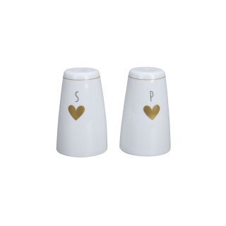 KRASILNIKOFF SALT & PEPPER SET HEART / Salz & Pfeffer Set HERZ