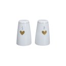 KRASILNIKOFF SALT & PEPPER SET HEART / Salz & Pfeffer Set HERZ