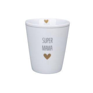 KRASILNIKOFF HAPPY MUG / Becher SUPER MAMA minimal