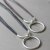 biba Kette lang GRAU mit Metall silberfarbig