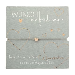 Wunscherfüller-Armband mit rosévergoldetem HERZ