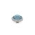 QUDO Ringaufsatz FABERO flat silber 10 mm SMOKED SAPHIRE
