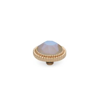 QUDO Ringaufsatz FABERO flat gold 10 mm IVORY CREAM DELITE