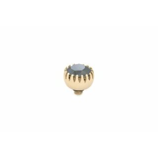 QUDO Ringaufsatz LONDON small dark grey gold