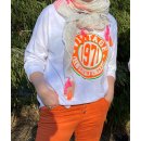 LANGARM-SHIRT mit coolem Print in NEONORANGE