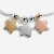 Joma Jewellery ANKLET THREE TONE STARS / STERNE