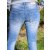 Baggy Style Jeans mit Flicken u. Schmuckknöpfen