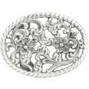 Gürtelschnalle FLOWER silber