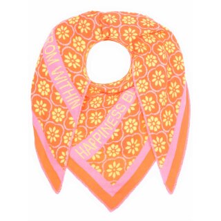 ZWILLINGSHERZ Dreieckstuch SUSANNE mit Baumwolle - Orange-Bunt