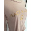 LANGARM-SHIRT mit Print PEACE & LOVE - Altrosa