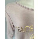 LANGARM-SHIRT mit Print PEACE & LOVE - Altrosa