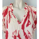 Stilvolle Bluse in toller Farbkombination - Koralle/Creme