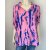 Stilvolle Bluse in toller Farbkombination - Rosa/Royalblau