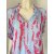 Stilvolle Bluse in toller Farbkombination - Hellblau/Pink