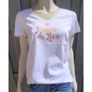 T-Shirt PEACE & LOVE - Weiß