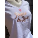 T-Shirt PEACE & LOVE - Weiß