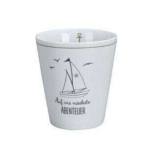 KRASILNIKOFF HAPPY MUG / Becher AUF INS NÄCHSTE ABENTEUER