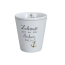 KRASILNIKOFF HAPPY MUG / Becher ZUHAUSE IST WO DER ANKER...