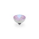QUDO Ringaufsatz BOTTONE 13 mm silber LAVENDER DELITE