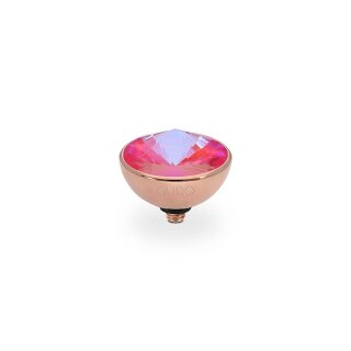 QUDO Ringaufsatz BOTTONE 13 mm roségold LOTUS PINK DELITE