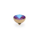 QUDO Ringaufsatz BOTTONE 13 mm gold BURGUNDY DELITE