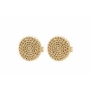 QUDO Ohrstecker VAIANO 12 mm Edelstahl goldfarben
