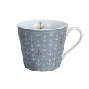 KRASILNIKOFF HAPPY CUP / Henkelbecher ALLOVER  GREY