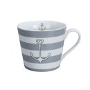 KRASILNIKOFF HAPPY CUP / Henkelbecher ANCHOR WITH STRIPES...