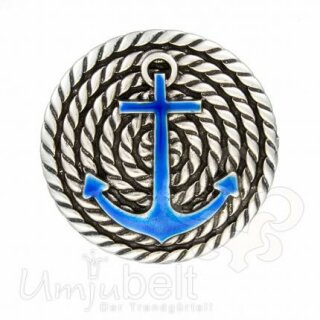 Gürtelschnalle ANKERSEIL mit ANKER BLAU