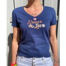 T-Shirt PEACE & LOVE - Blau