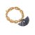 biba Armband Metall goldfarben mit Quasten - grau