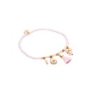 biba Armband Crystal rosa mit Anhängern
