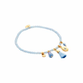 biba Armband Crystal hellblau mit Anhängern